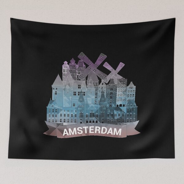 Artikelvorschau, Amsterdam Skyline entworfen und verkauft von Mandala108.