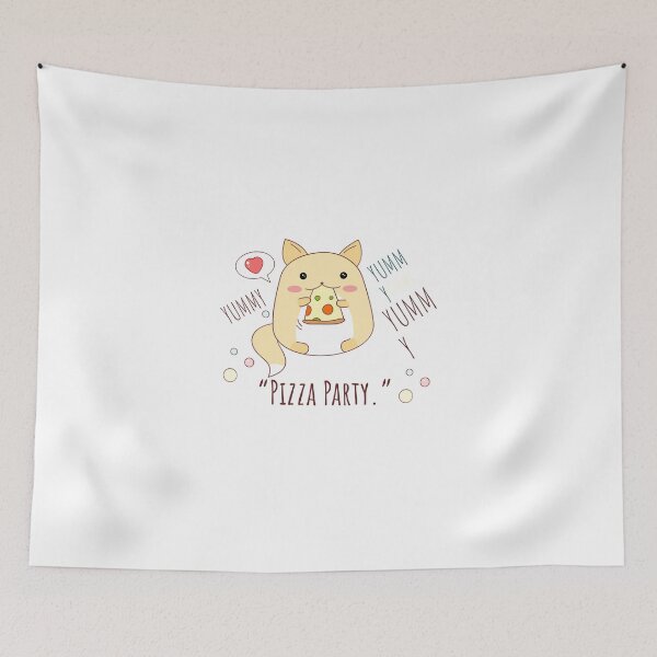 Item preview, PIZZA PARTY, Cute Hamster Eating A Slice Of Pizza designed and sold by Art Wear Nation.