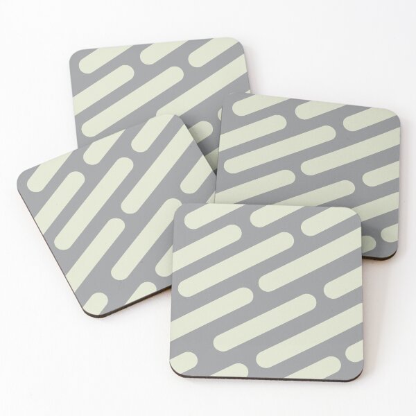 Item preview, Smooth Abstract Geometric Shapes Pattern (Medium Gray - Light Green - Rounded Rectangles Design) designed and sold by SassyClassyMe.