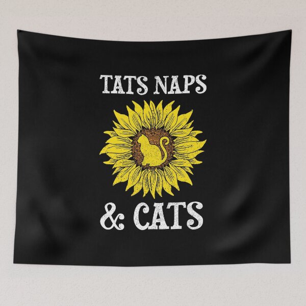 Item preview, Tats Naps & Cats Sunflower T Shirt Gift For Cat Lovers designed and sold by Manisma Road.