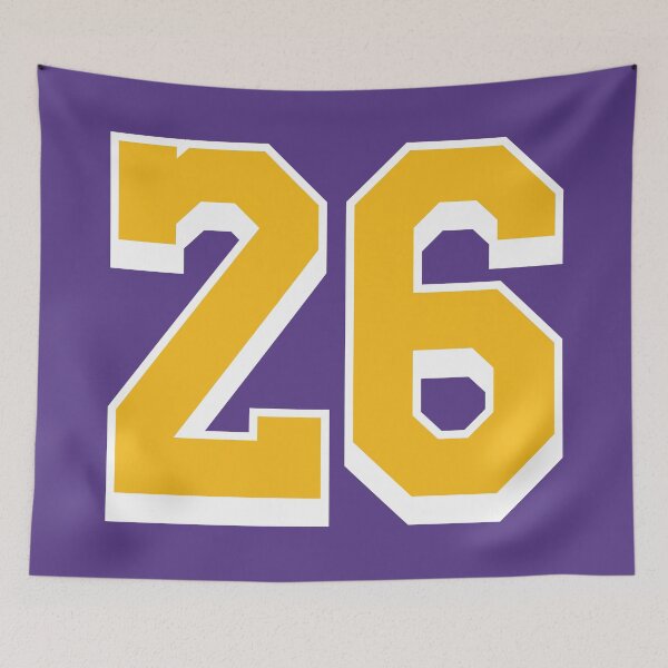 Item preview, 26 Yellow Number Twenty-six Purple Basketball Jersey designed and sold by elhefe.