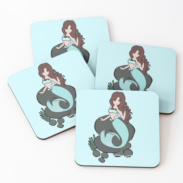 Item preview, Mermaid with coffee designed and sold by Mermaidssparkle.