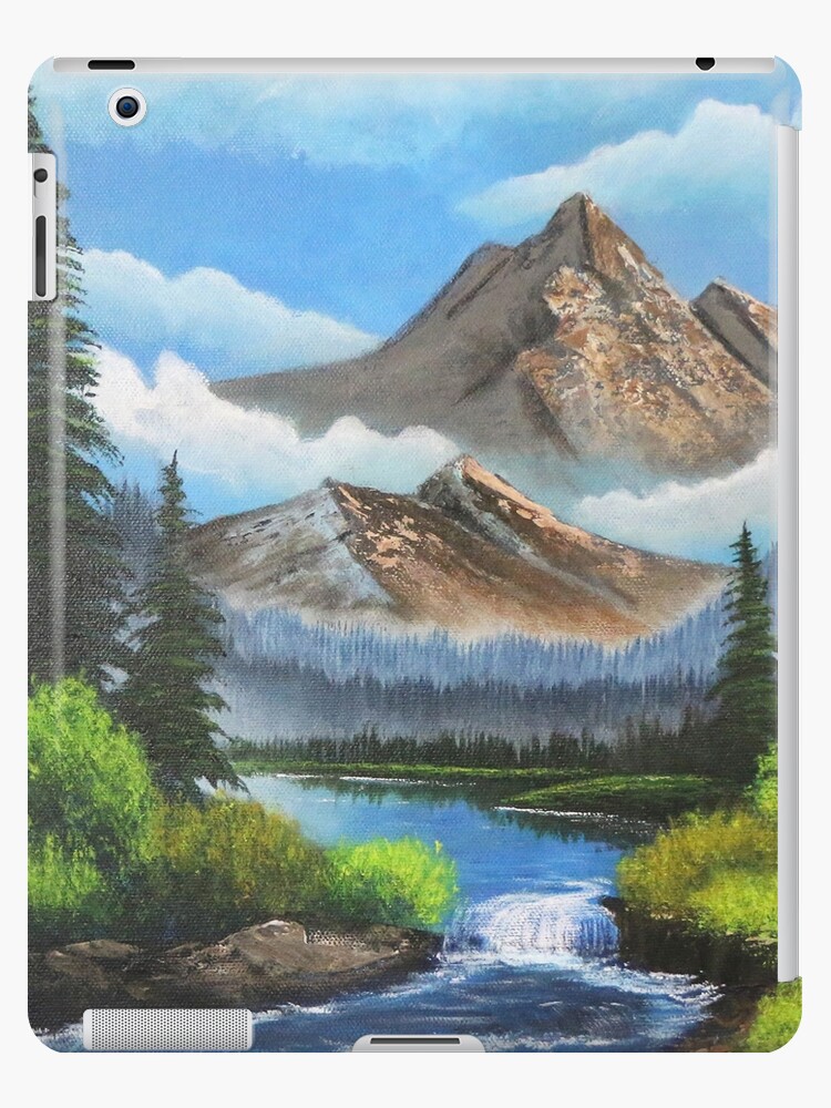 bob ross painting on ipad