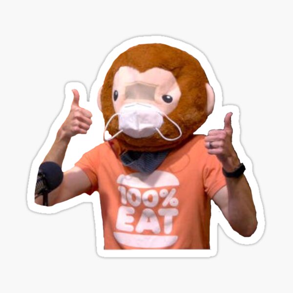 "Sauce Monkey Thumb Up (Face Jam Podcast)" Sticker by DMBurton Redbubble