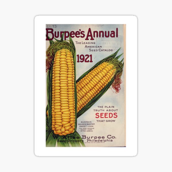Vintage Burpee's Seed Annual Catalog Cover (1921) Sticker