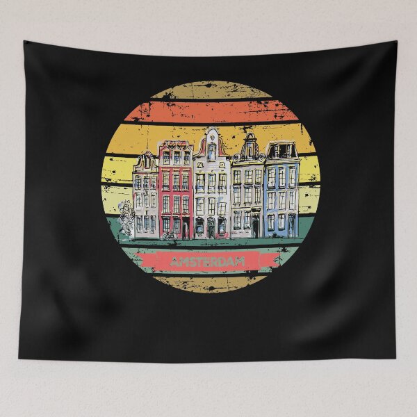 Item preview, Amsterdam Skyline Retro designed and sold by Mandala108.