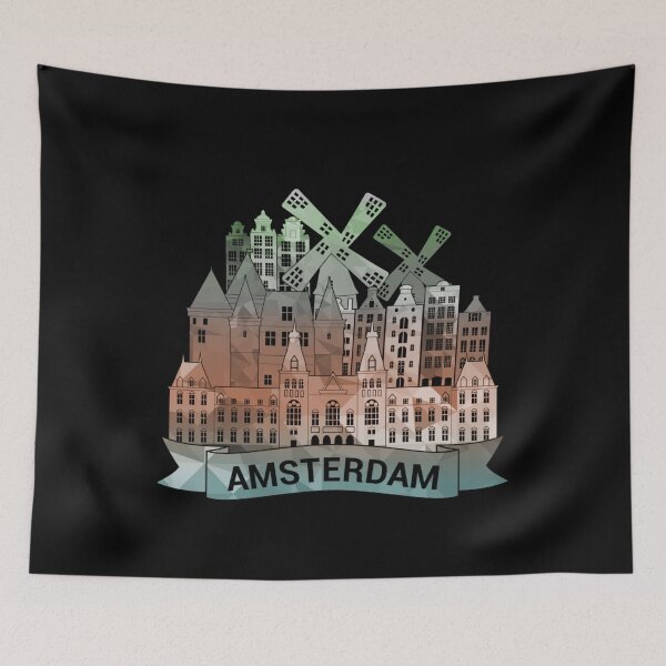 Artikelvorschau, Amsterdam Skyline entworfen und verkauft von Mandala108.