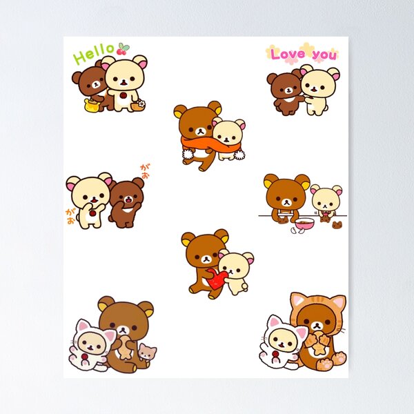 Custom Cute Milk Mocha Bears Sticker By Cm-arts - Artistshot