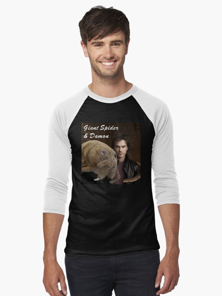 Thumbnail 1 of 3, Baseball ¾ Sleeve T-Shirt, Guy with spider designed and sold by JennyNicholson.