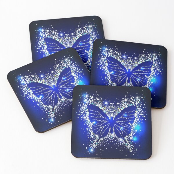 Item preview, Glowing Neon Blue Butterfly designed and sold by ReesDesigns.