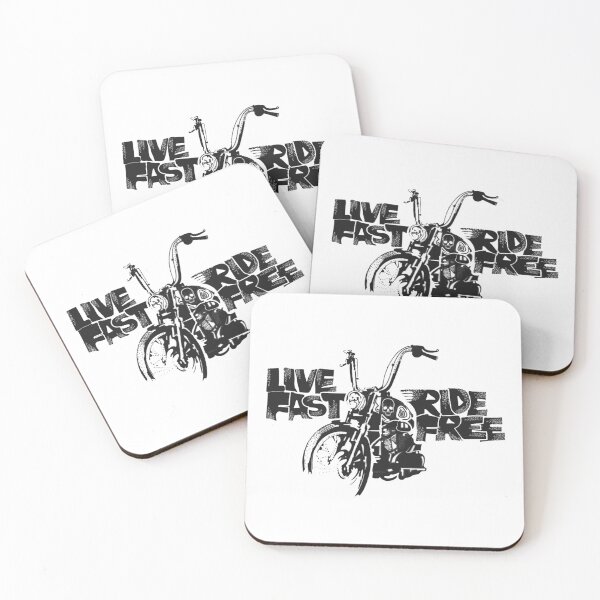 Item preview, Live fast ride free motorcycle silhouette designed and sold by portrait4you.