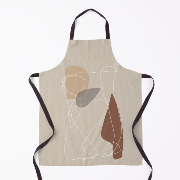 Item preview, Mid century modern, line drawing abstract design. Earthy tones. designed and sold by PandaAvenue.