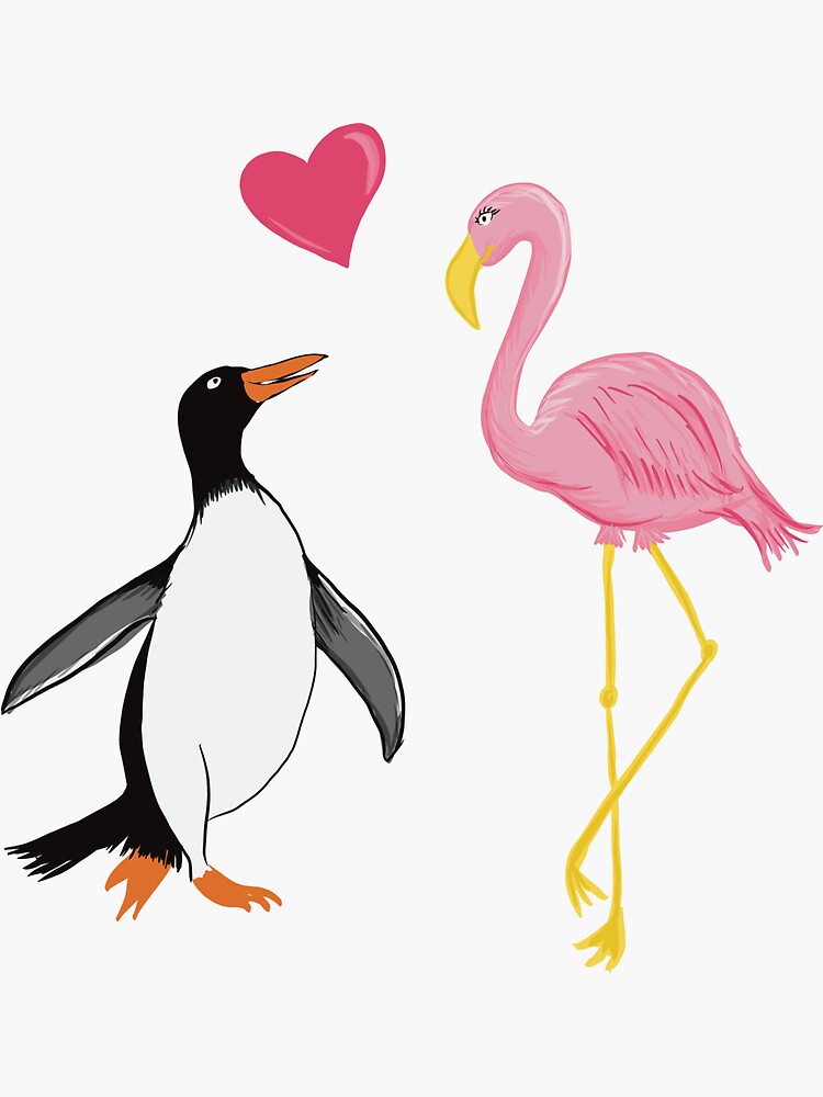 Bird Stickers, Flamingos & Penguins Stickers