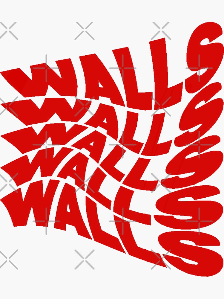 Walls Louis Tomlinson red Sticker by addiesunflower