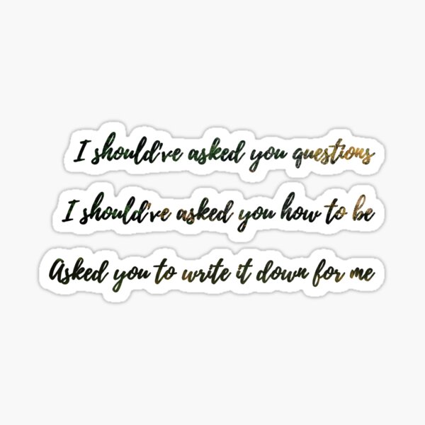 Taylor Swift Marjorie Lyrics Bubble-free Sticker Beautiful And Refined  Glossy Taylor Swift Lyric Stickers