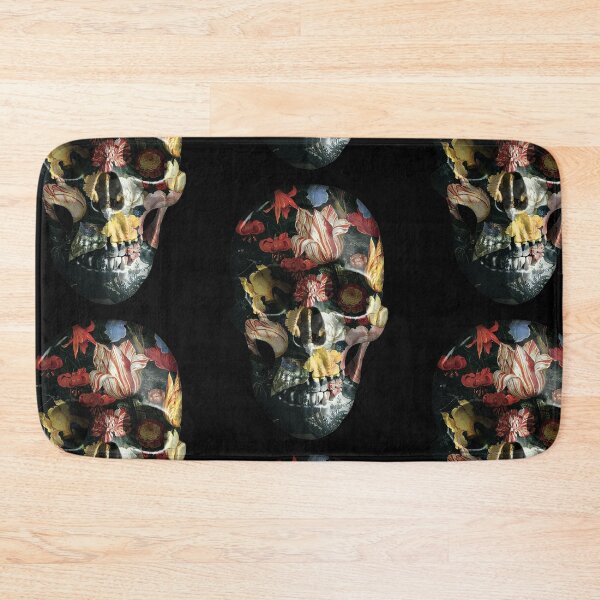 Item preview, Baroque Skull with flowers - Multi / Yellow designed and sold by EvilLeftHand.