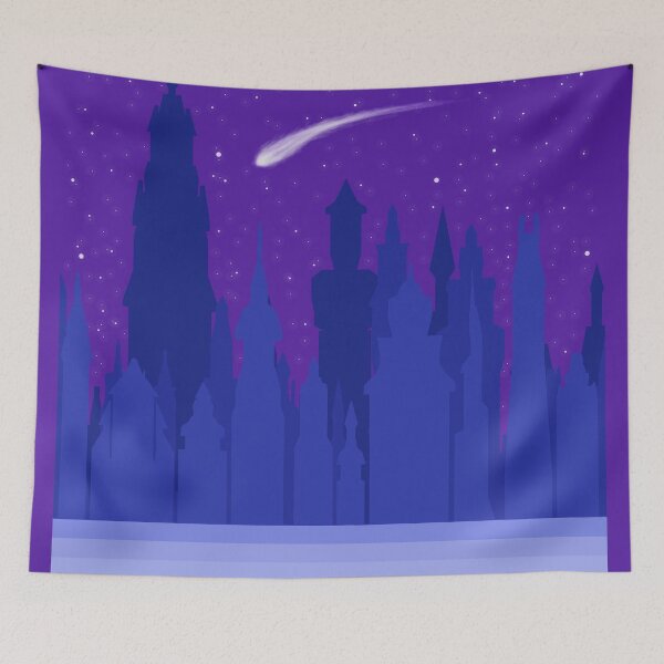 Item preview, Night Cityscape with Comet designed and sold by ActuallyAntag.
