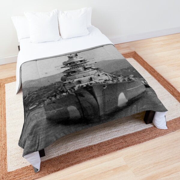 "Bismarck" in fjords Comforter
