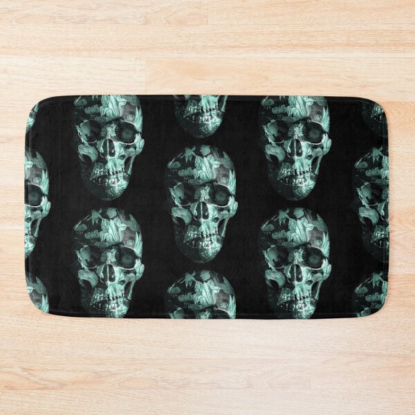 Item preview, Baroque Skull with flowers - Teal designed and sold by EvilLeftHand.
