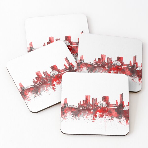 Item preview, manchester skyline red designed and sold by BekimART2.