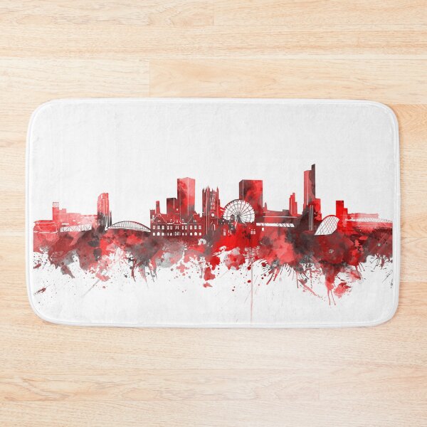 Item preview, manchester skyline red designed and sold by BekimART2.