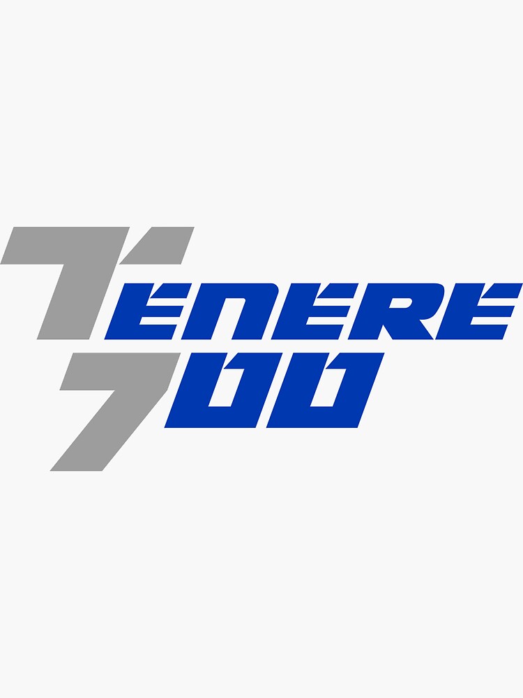  Yamaha  Tenere  700 Logo  Gray Blue Sticker by 65fahrenheit 