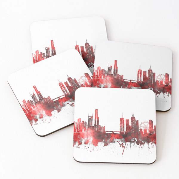 Item preview, melbourne skyline red designed and sold by BekimART2.