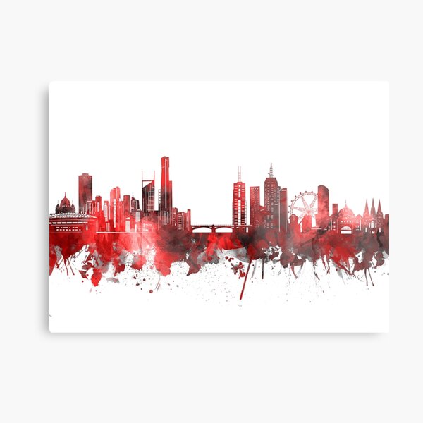 Item preview, melbourne skyline red designed and sold by BekimART2.