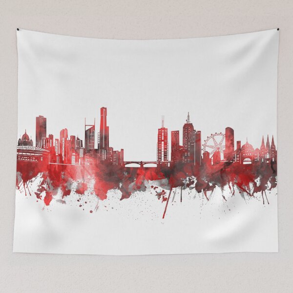 Item preview, melbourne skyline red designed and sold by BekimART2.