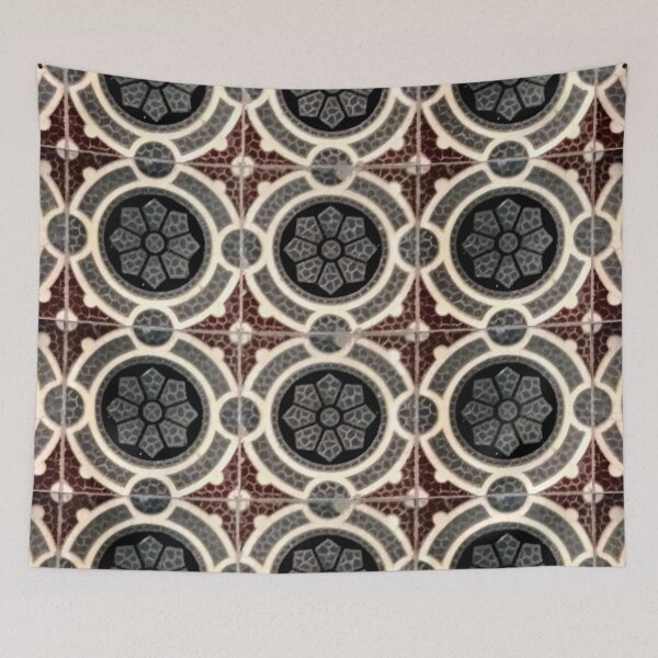 Item preview, Red, Grey and Black Gozitan Church Tile designed and sold by MoonsmileProd.