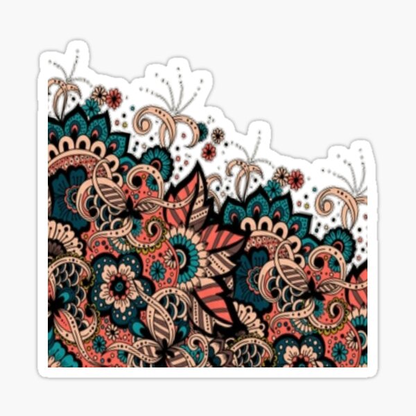 Corner Pattern Sticker For Sale By Moni3572 Redbubble