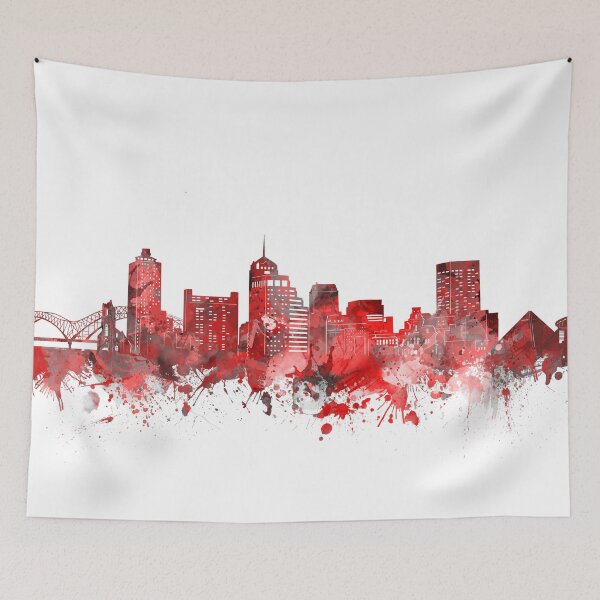 Item preview, memphis skyline red designed and sold by BekimART2.