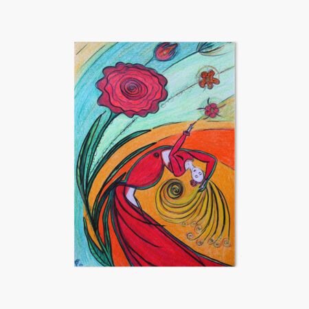"Letting go" Franka Baddura Art Board Print