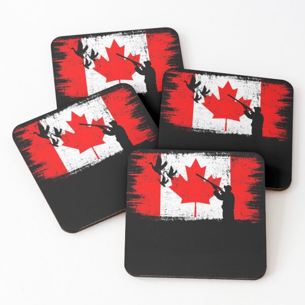 Item preview, Cool Distressed Vintage duck hunting Canadian flag designed and sold by Space Art.