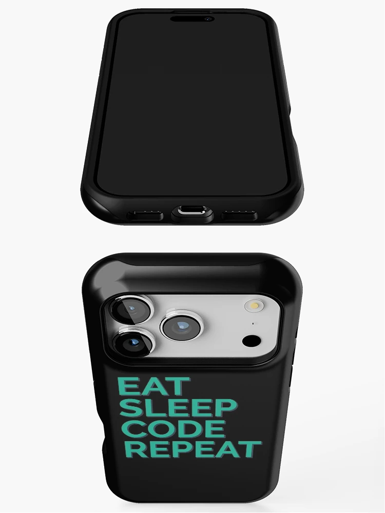 Thumbnail 3 of 4, iPhone Case, Eat Sleep Code Repeat Python Coder designed and sold by Sour Soul.