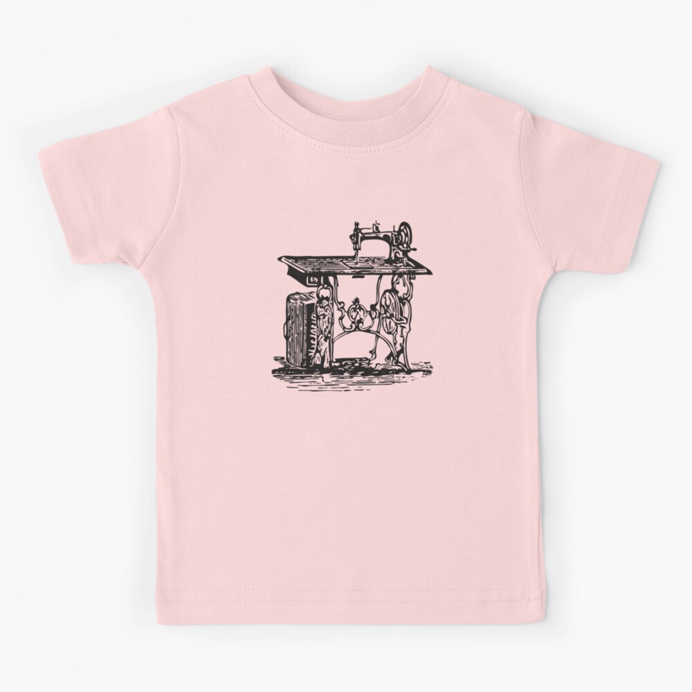 Vintage Sewing Machine T-shirt (Pink)