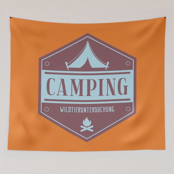 Item preview, Camping | Wildlife Investigation | German hiking | Black hiking t-shirt designed and sold by Ainbowz-Artwork.