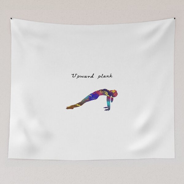 Item preview, Upward Plank 206 Watercolor Map Yoga Quote Definit designed and sold by vividpixelusa.