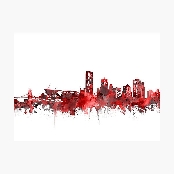 Item preview, milwaukee skyline red designed and sold by BekimART2.