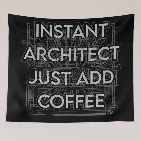 Item preview, Instant Architect Just Add Coffee - Distressed Architecture Blueprint designed and sold by miftake.