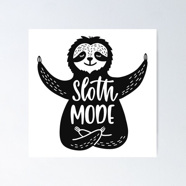 Item preview, Yoga Sloth Meditating designed and sold by zanbo.