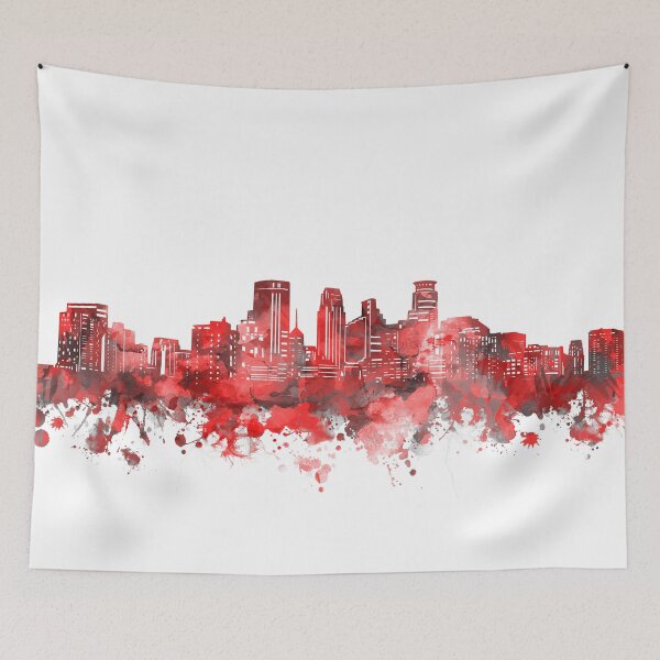 Item preview, minneapolis skyline red designed and sold by BekimART2.