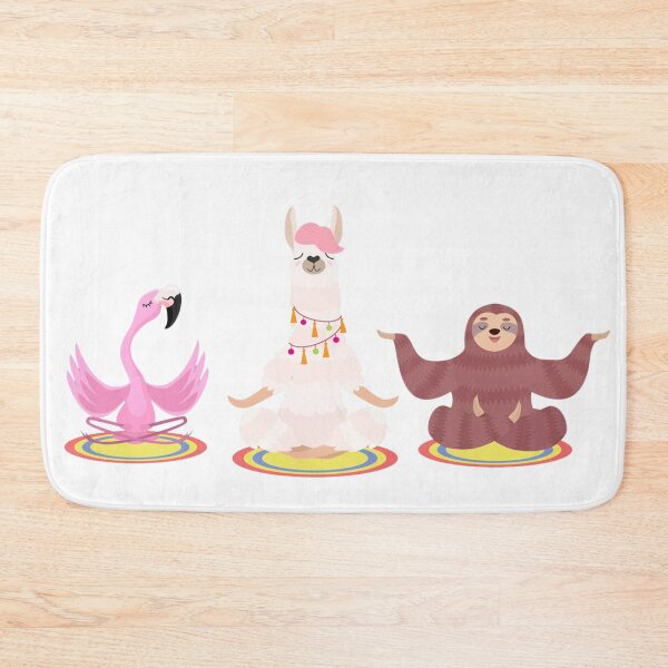 Item preview, meditating sloth, llama and flamingo designed and sold by zanbo.