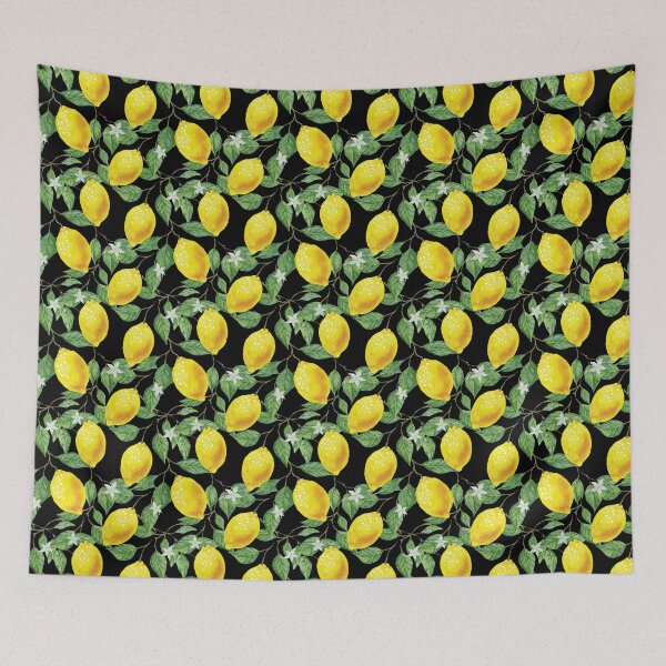 Item preview, Lemons pattern, watercolour lemon designed and sold by patternme.