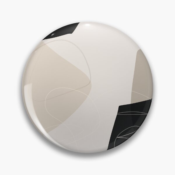 Item preview, Black & brown abstract shapes & lines. Mid-century modern. designed and sold by PandaAvenue.