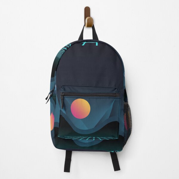 Item preview, Dark abstract 80s Retrowave futuristic landscape designed and sold by Cursed Design.