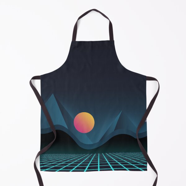 Item preview, Dark abstract 80s Retrowave futuristic landscape designed and sold by Cursed Design.