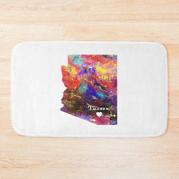 Item preview, Home Sweet Home Tuscon 204 Watercolor Map Yoga Quo designed and sold by vividpixelusa.
