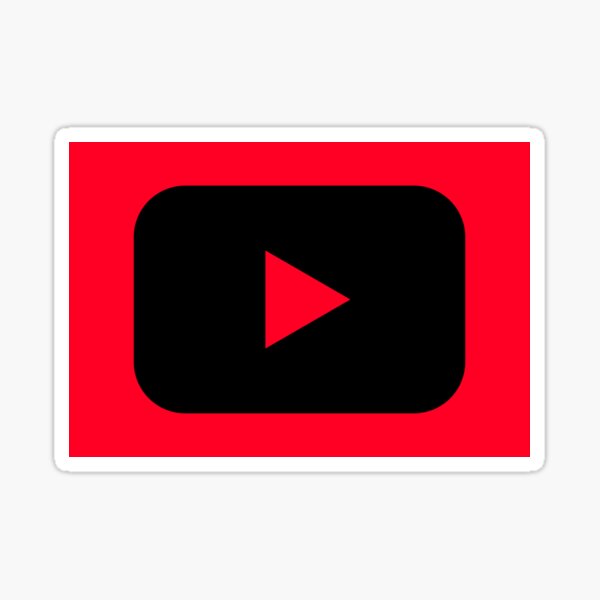 Youtube play button - black