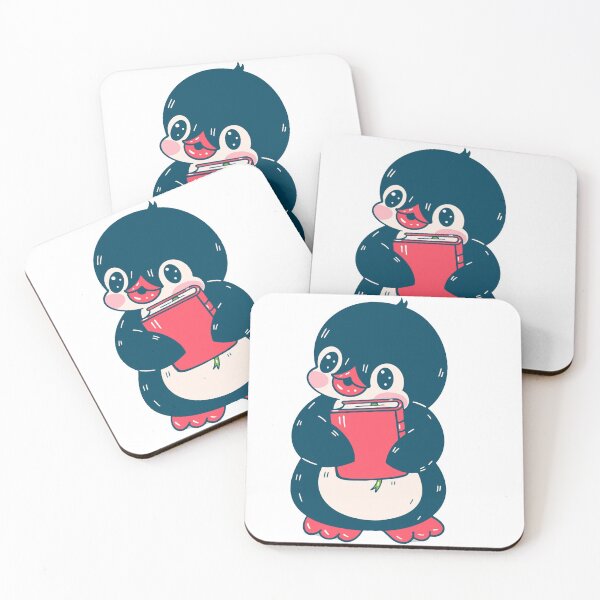 Item preview, penguin with a book  designed and sold by zanbo.